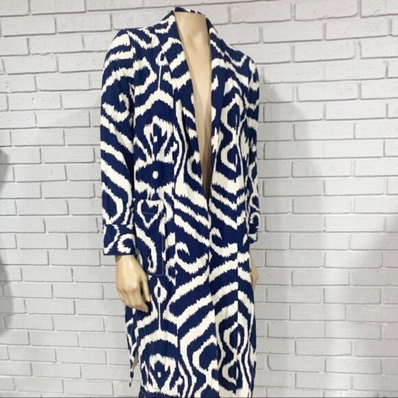 Anthropologie Women’s Blue Motif Robbie Duster Jacket - Picture 13 of 15